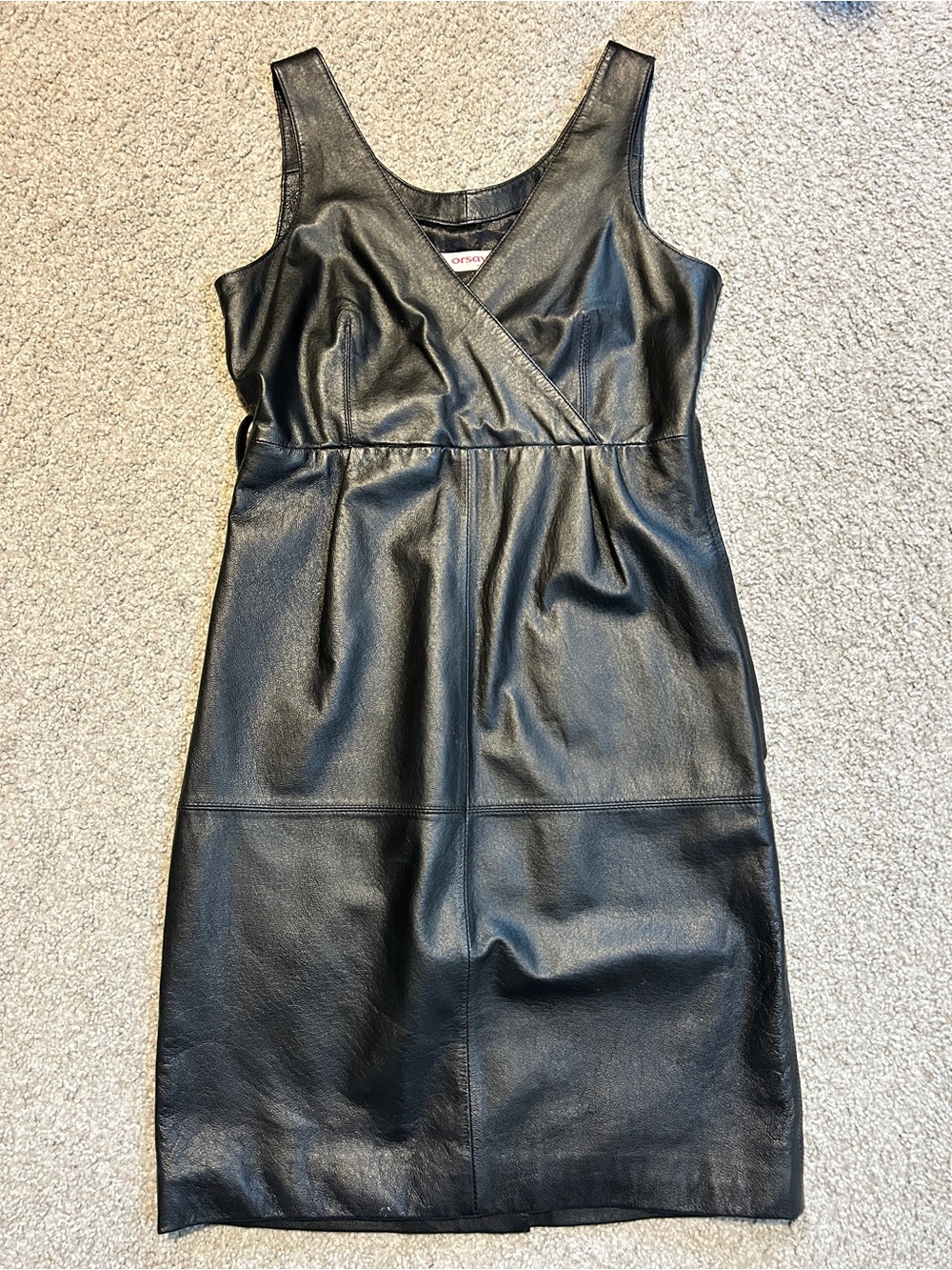 Orsay Genuine Leather A-Line Mini Dress